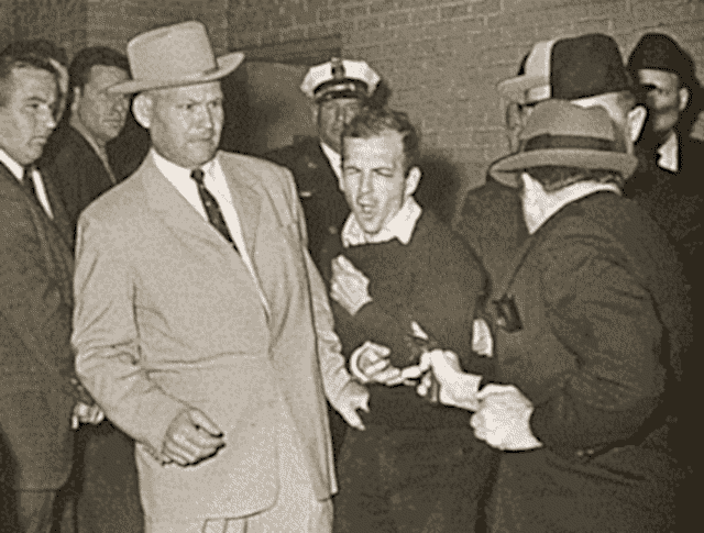 Jack Ruby fatally shoots Lee Harvey Oswald