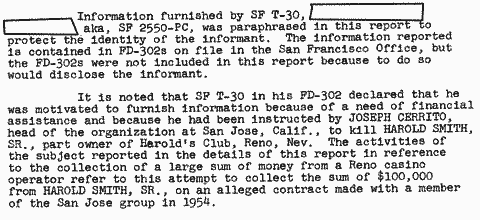FBI Report, March 29, 1962