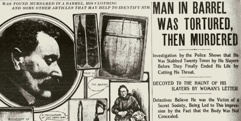 New York newspaper coverage of Barrel Murder