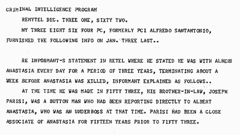 FBI teletype 3 January 1962