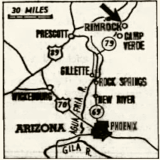 Map of Rimrock Arizona