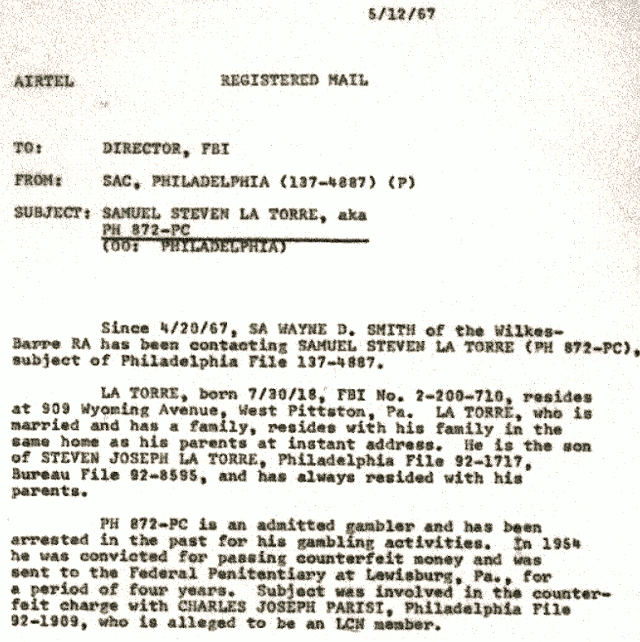 FBI airtel of May 12, 1967