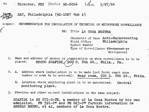 FBI report 27 May 1964