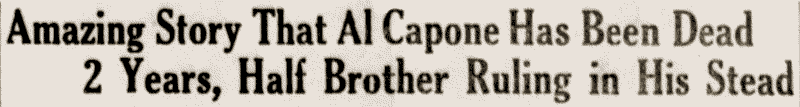 Newspaper headline from May 1931