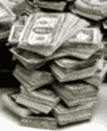 Piles of cash