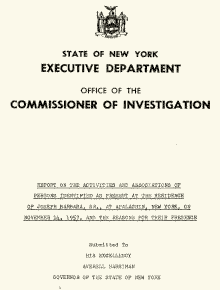 1958 New York State report on Apalachin underworld convention of 1957