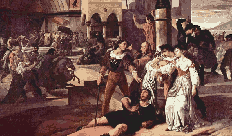 Vespers uprising painting by Francesco Hayez
