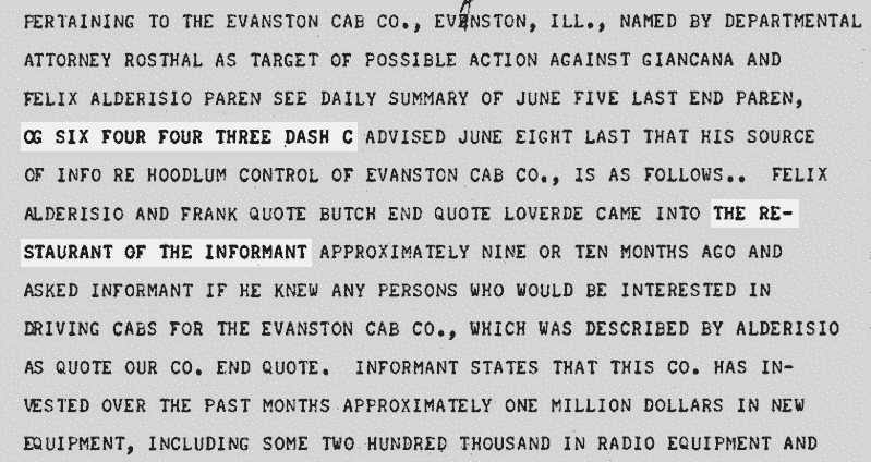 FBI Teletype of June 9, 1961