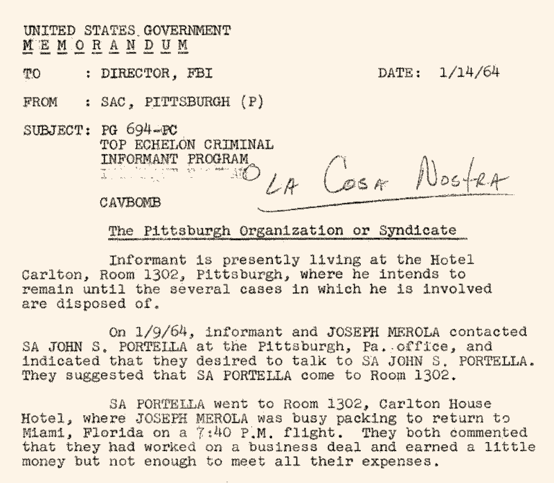 FBI Memorandum of Jan. 14, 1964