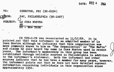 FBI report 4 Dec 1964