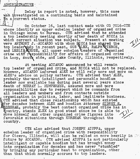 FBI report, Dec. 27, 1972